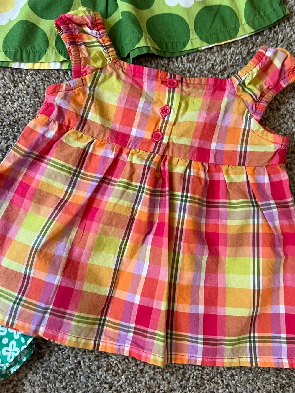 🎉5/$20🎉GYMBOREE Plaid Smocked Infant Girl Summer Top